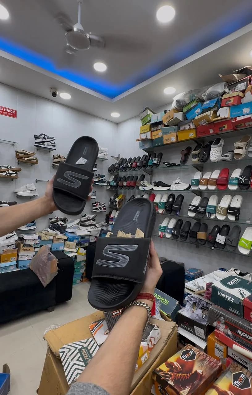 s-logo slippers